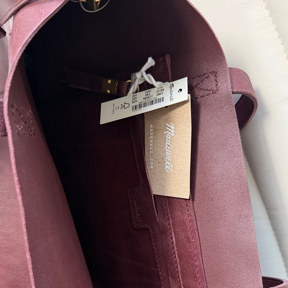 Madewell Medium Dark Cabernet Leather Tote - Picture 4 of 5